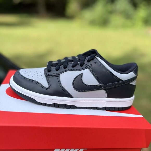 Nike Dunk Low Georgetown Shoes Size 5Y / Womens Size 6.5 CW1590-004 Sneakers NIB - Picture 1 of 9